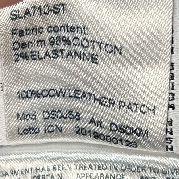 R13 Boyfriend Straight Leg Jeans Size 24 Floral Print patchwork Cropped Selvedge - Picture 15 of 16